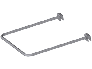 Barre de charge penderie 61.1 x 40.5 cm – tube Ø2 – RAL 9005 ST