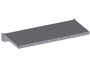 Tablette 123 x 55 cm – en tôle – RAL 9005 ST – Charge lourde