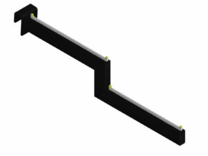 Bras escalier – 400 x 40 x H95 mm – Métal RAL 9005 Noir (Minimum de commande : 20 pièces)