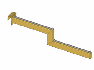 Bras escalier – 400 x 40 x H95 mm – Métal RAL GOLD (Minimum de commande : 20 pièces)