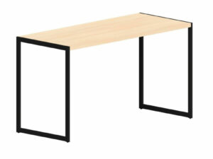 Table gigogne moyenne- 1240 x 450 x H665 mm – Métal RAL 9005 Noir et mélaminé Acacia de Lakeland